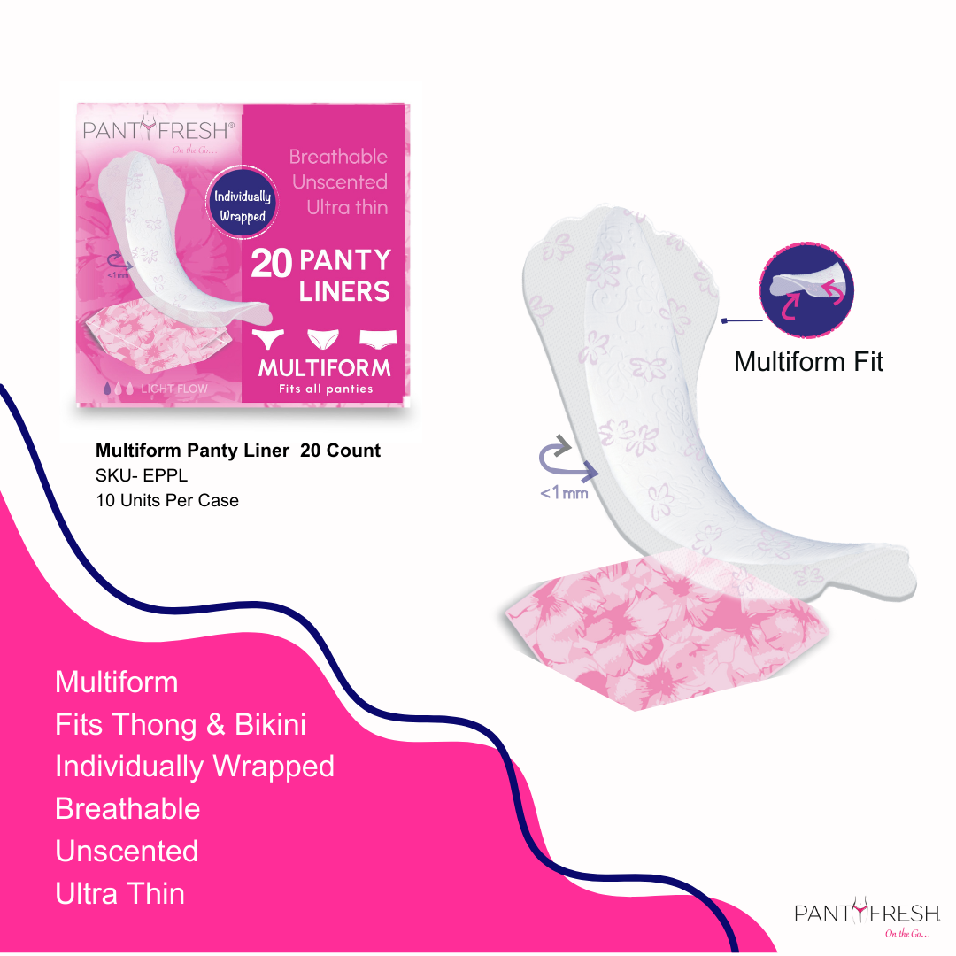 Ultra Thin Multi-Form Pantyliner 200 Pieces - 10 Case Pack